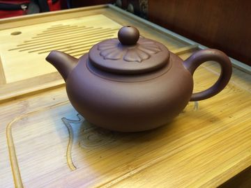 250cc Handmade Yixing Zisha Clay Teapot Set Gift Box Package Purple Grit