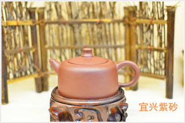 Lantern Shape Purple Clay Teapot Set , Chinese Yixing Teapot Eco - Friendly