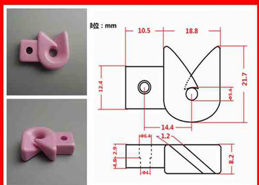 Abrasive High Wearing Technical Alumina Textile Ceramic Guide Red / White