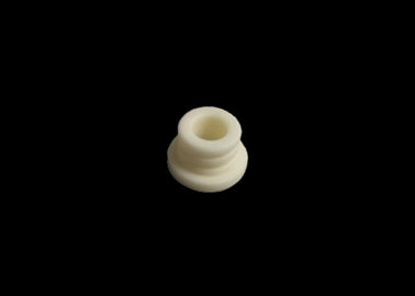 Fine Polished 95% Alumina Parts Ceramic Eyelets For Wire Guide , White Color