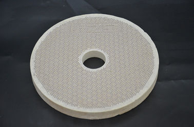 White Round Ceramic Burner Plate Infrared Wear Risistance SGS Certification