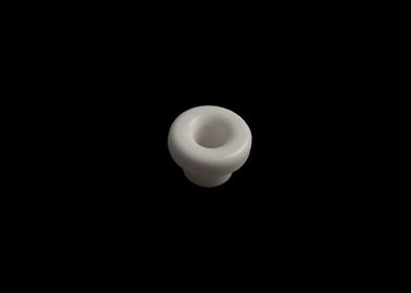 Fine Polished 95% Alumina Parts Ceramic Eyelets For Wire Guide , White Color